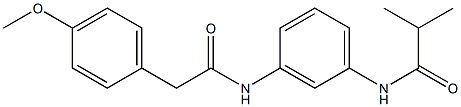 N-(3-{[2-(4-methoxyphenyl)acetyl]amino}phenyl)-2-methylpropanamide,,结构式