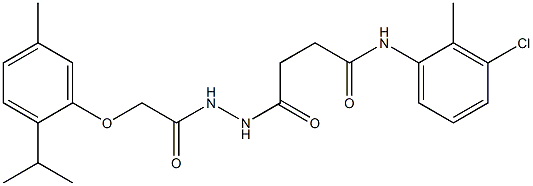 N-(3-chloro-2-methylphenyl)-4-{2-[2-(2-isopropyl-5-methylphenoxy)acetyl]hydrazino}-4-oxobutanamide