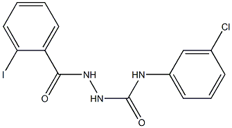 N-(3-chlorophenyl)-2-(2-iodobenzoyl)-1-hydrazinecarboxamide 化学構造式