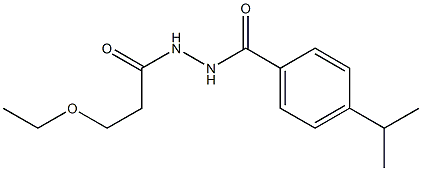 N'-(3-ethoxypropanoyl)-4-isopropylbenzohydrazide 化学構造式