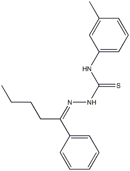 N-(3-methylphenyl)-2-[(Z)-1-phenylpentylidene]-1-hydrazinecarbothioamide Structure