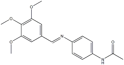 N-(4-{[(E)-(3,4,5-trimethoxyphenyl)methylidene]amino}phenyl)acetamide Structure