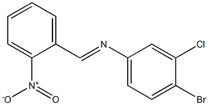 4-bromo-3-chloro-N-[(E)-(2-nitrophenyl)methylidene]aniline 结构式