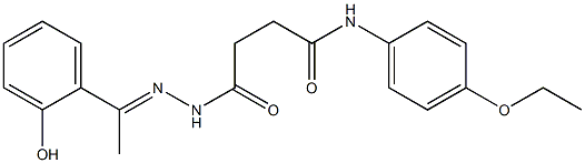 N-(4-ethoxyphenyl)-4-{2-[(E)-1-(2-hydroxyphenyl)ethylidene]hydrazino}-4-oxobutanamide Struktur