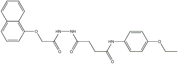 N-(4-ethoxyphenyl)-4-{2-[2-(1-naphthyloxy)acetyl]hydrazino}-4-oxobutanamide Struktur