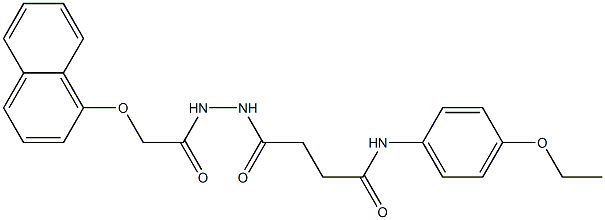 N-(4-ethoxyphenyl)-4-{2-[2-(1-naphthyloxy)acetyl]hydrazino}-4-oxobutanamide 化学構造式