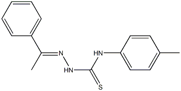 N-(4-methylphenyl)-2-[(E)-1-phenylethylidene]-1-hydrazinecarbothioamide,,结构式