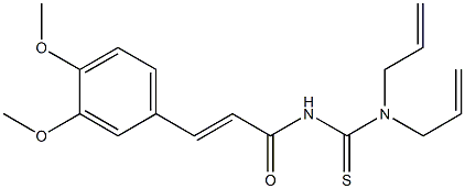 N,N-diallyl-N'-[(E)-3-(3,4-dimethoxyphenyl)-2-propenoyl]thiourea 结构式