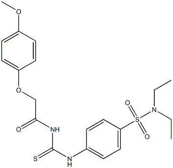 N,N-diethyl-4-[({[2-(4-methoxyphenoxy)acetyl]amino}carbothioyl)amino]benzenesulfonamide Struktur