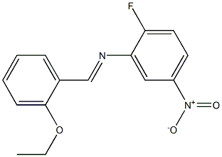 N-[(E)-(2-ethoxyphenyl)methylidene]-N-(2-fluoro-5-nitrophenyl)amine 结构式