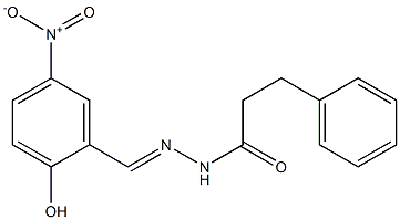 N'-[(E)-(2-hydroxy-5-nitrophenyl)methylidene]-3-phenylpropanohydrazide Struktur