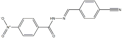 N'-[(E)-(4-cyanophenyl)methylidene]-4-nitrobenzohydrazide,,结构式