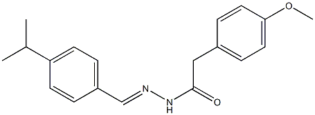 N'-[(E)-(4-isopropylphenyl)methylidene]-2-(4-methoxyphenyl)acetohydrazide Struktur