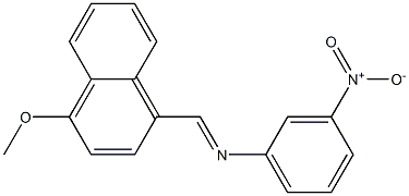 N-[(E)-(4-methoxy-1-naphthyl)methylidene]-N-(3-nitrophenyl)amine Structure