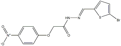 N'-[(E)-(5-bromo-2-thienyl)methylidene]-2-(4-nitrophenoxy)acetohydrazide Struktur