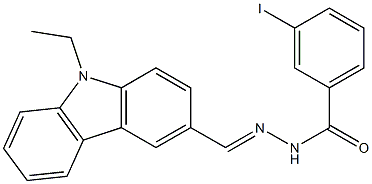 N'-[(E)-(9-ethyl-9H-carbazol-3-yl)methylidene]-3-iodobenzohydrazide Structure