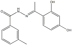 N'-[(E)-1-(2,4-dihydroxyphenyl)ethylidene]-3-methylbenzohydrazide 结构式