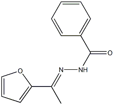 N'-[(E)-1-(2-furyl)ethylidene]benzohydrazide 化学構造式