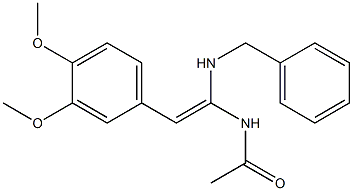 N-[(E)-1-(benzylamino)-2-(3,4-dimethoxyphenyl)ethenyl]acetamide Structure