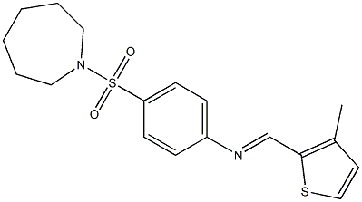  4-(1-azepanylsulfonyl)-N-[(E)-(3-methyl-2-thienyl)methylidene]aniline