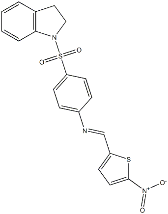 4-(2,3-dihydro-1H-indol-1-ylsulfonyl)-N-[(E)-(5-nitro-2-thienyl)methylidene]aniline|