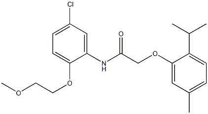  N-[5-chloro-2-(2-methoxyethoxy)phenyl]-2-(2-isopropyl-5-methylphenoxy)acetamide