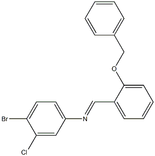 N-{(E)-[2-(benzyloxy)phenyl]methylidene}-N-(4-bromo-3-chlorophenyl)amine Structure