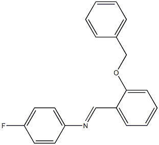 N-{(E)-[2-(benzyloxy)phenyl]methylidene}-N-(4-fluorophenyl)amine 化学構造式