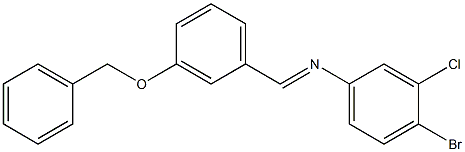 N-{(E)-[3-(benzyloxy)phenyl]methylidene}-N-(4-bromo-3-chlorophenyl)amine Struktur