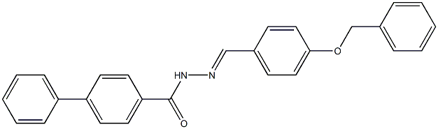 N'-{(E)-[4-(benzyloxy)phenyl]methylidene}[1,1'-biphenyl]-4-carbohydrazide Struktur