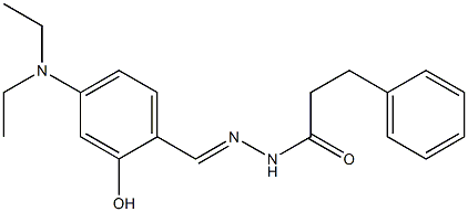 N'-{(E)-[4-(diethylamino)-2-hydroxyphenyl]methylidene}-3-phenylpropanohydrazide,,结构式