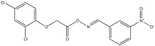 2,4-dichloro-1-[2-({[(E)-(3-nitrophenyl)methylidene]amino}oxy)-2-oxoethoxy]benzene 化学構造式