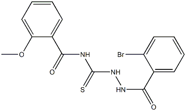 N-{[2-(2-bromobenzoyl)hydrazino]carbothioyl}-2-methoxybenzamide Struktur