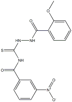 N-{[2-(2-methoxybenzoyl)hydrazino]carbothioyl}-3-nitrobenzamide Structure