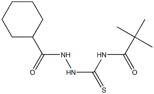 N-{[2-(cyclohexylcarbonyl)hydrazino]carbothioyl}-2,2-dimethylpropanamide,,结构式