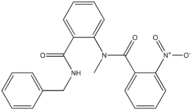 N-{2-[(benzylamino)carbonyl]phenyl}-N-methyl-2-nitrobenzamide Structure