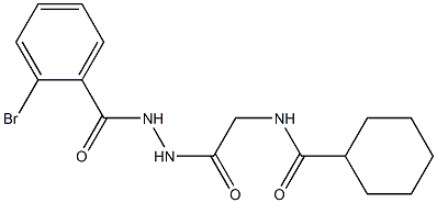 N-{2-[2-(2-bromobenzoyl)hydrazino]-2-oxoethyl}cyclohexanecarboxamide Struktur