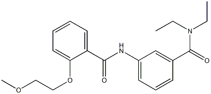 N-{3-[(diethylamino)carbonyl]phenyl}-2-(2-methoxyethoxy)benzamide Struktur