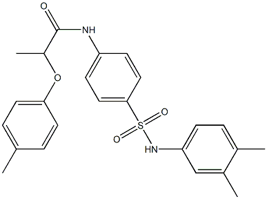 N-{4-[(3,4-dimethylanilino)sulfonyl]phenyl}-2-(4-methylphenoxy)propanamide Struktur