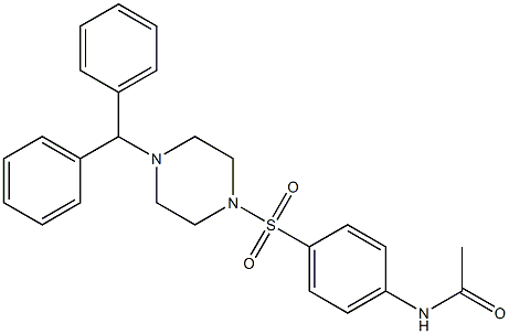 N-{4-[(4-benzhydryl-1-piperazinyl)sulfonyl]phenyl}acetamide Struktur