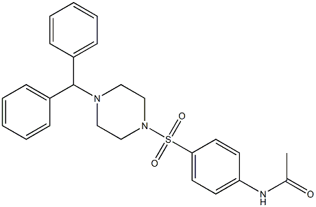 N-{4-[(4-benzhydryl-1-piperazinyl)sulfonyl]phenyl}acetamide 结构式