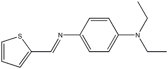 N-[4-(diethylamino)phenyl]-N-[(E)-2-thienylmethylidene]amine Structure