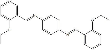 N-[(E)-(2-ethoxyphenyl)methylidene]-N-(4-{[(E)-(2-ethoxyphenyl)methylidene]amino}phenyl)amine Structure