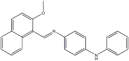 N-(4-anilinophenyl)-N-[(E)-(2-methoxy-1-naphthyl)methylidene]amine Structure