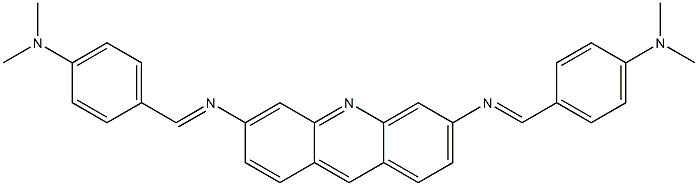 N-{(E)-[4-(dimethylamino)phenyl]methylidene}-N-[6-({(E)-[4-(dimethylamino)phenyl]methylidene}amino)-3-acridinyl]amine Structure