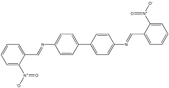 N-[(E)-(2-nitrophenyl)methylidene]-N-(4'-{[(E)-(2-nitrophenyl)methylidene]amino}[1,1'-biphenyl]-4-yl)amine Struktur