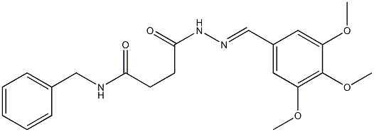 N-benzyl-4-oxo-4-{2-[(E)-(3,4,5-trimethoxyphenyl)methylidene]hydrazino}butanamide Structure