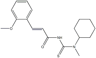 N-cyclohexyl-N'-[(E)-3-(2-methoxyphenyl)-2-propenoyl]-N-methylthiourea Structure