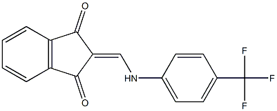2-{[4-(trifluoromethyl)anilino]methylene}-1H-indene-1,3(2H)-dione,,结构式