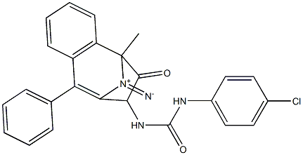 N-(2,5-diaza-2-methyl-3-oxo-6-phenylbicyclo[5.4.0]undeca-1(7),5,8,10-tetraen-4-yl)((4-chlorophenyl)amino)formamide Structure